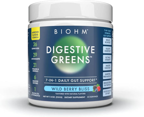BIOHM - BIOHM Digestive Greens Powder 30 Servicios Berry Flavor 210Gr. - The Red Vitamin MX - Suplementos Alimenticios - {{ shop.shopifyCountryName }}