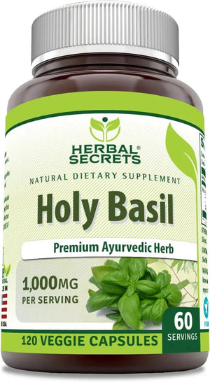 HERBAL SECRETS - Herbal Secrets Holy Basil 1000Mg. 120 Capsulas - The Red Vitamin MX - Suplementos Alimenticios - {{ shop.shopifyCountryName }}