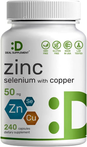 DEAL SUPPLEMENT - Deal Supplement Zinc 50Mg. with Selenium 200mcg + Copper 240 Capsulas - The Red Vitamin MX - Suplementos Alimenticios - {{ shop.shopifyCountryName }}