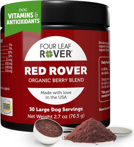 FOUR LEAF ROVER - FOUR LEAF ROVER Red Rover Dog Urinary Tract Supplement 30 Servicios 76Gr. - The Red Vitamin MX - Salud De Tracto Urinario Para Perros - {{ shop.shopifyCountryName }}