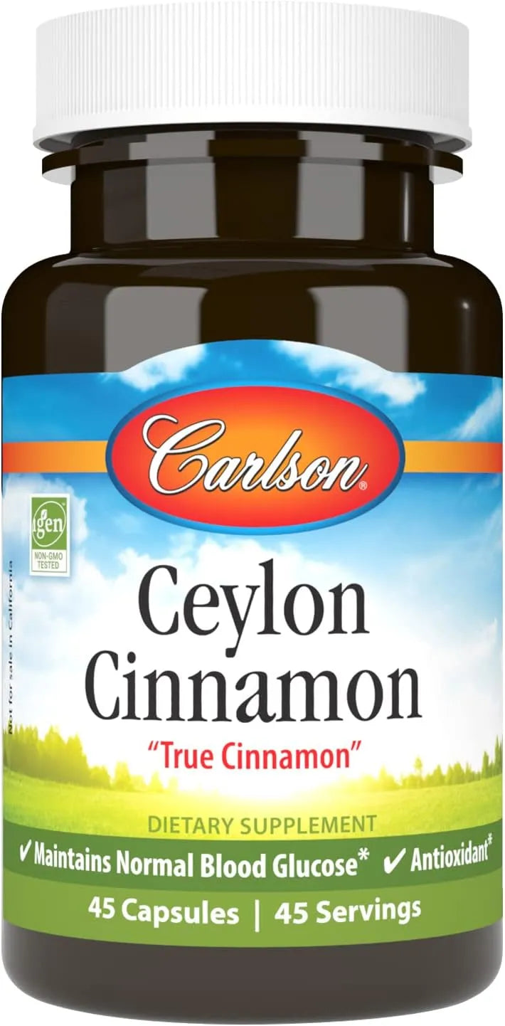 CARLSON - Carlson Ceylon Cinnamon 500Mg. 45 Capsulas - The Red Vitamin MX - Suplementos Alimenticios - {{ shop.shopifyCountryName }}