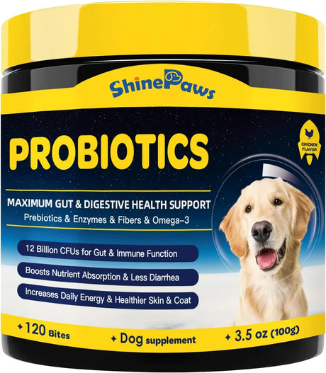 SHINEPAWS - SHINEPAWS Probiotics for Dogs 120 Masticables - The Red Vitamin MX - Probióticos Para Perros - {{ shop.shopifyCountryName }}