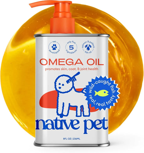 NATIVE PET - Native Pet Omega 3 Fish Oil for Dogs & Cats 8 Fl.Oz. - The Red Vitamin MX - Aceite De Pescado Para Perros - {{ shop.shopifyCountryName }}