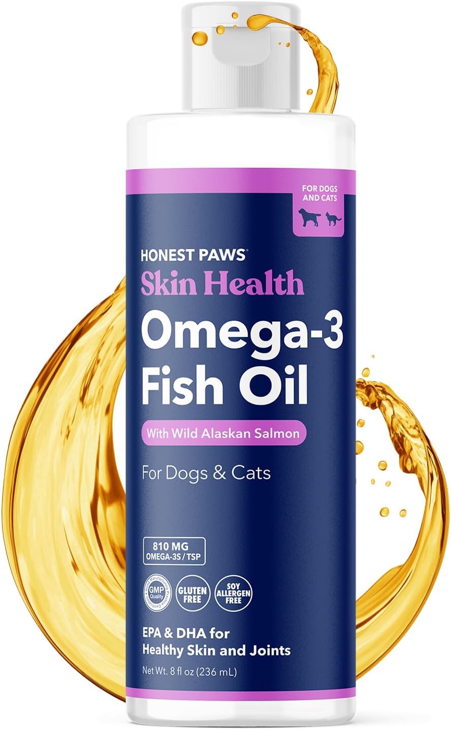 Honest Paws Salmon Oil for Dogs 8 Fl.Oz.