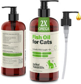 Deley Naturals Wild Caught Fish Oil for Cats with 2X Omega 473Ml.