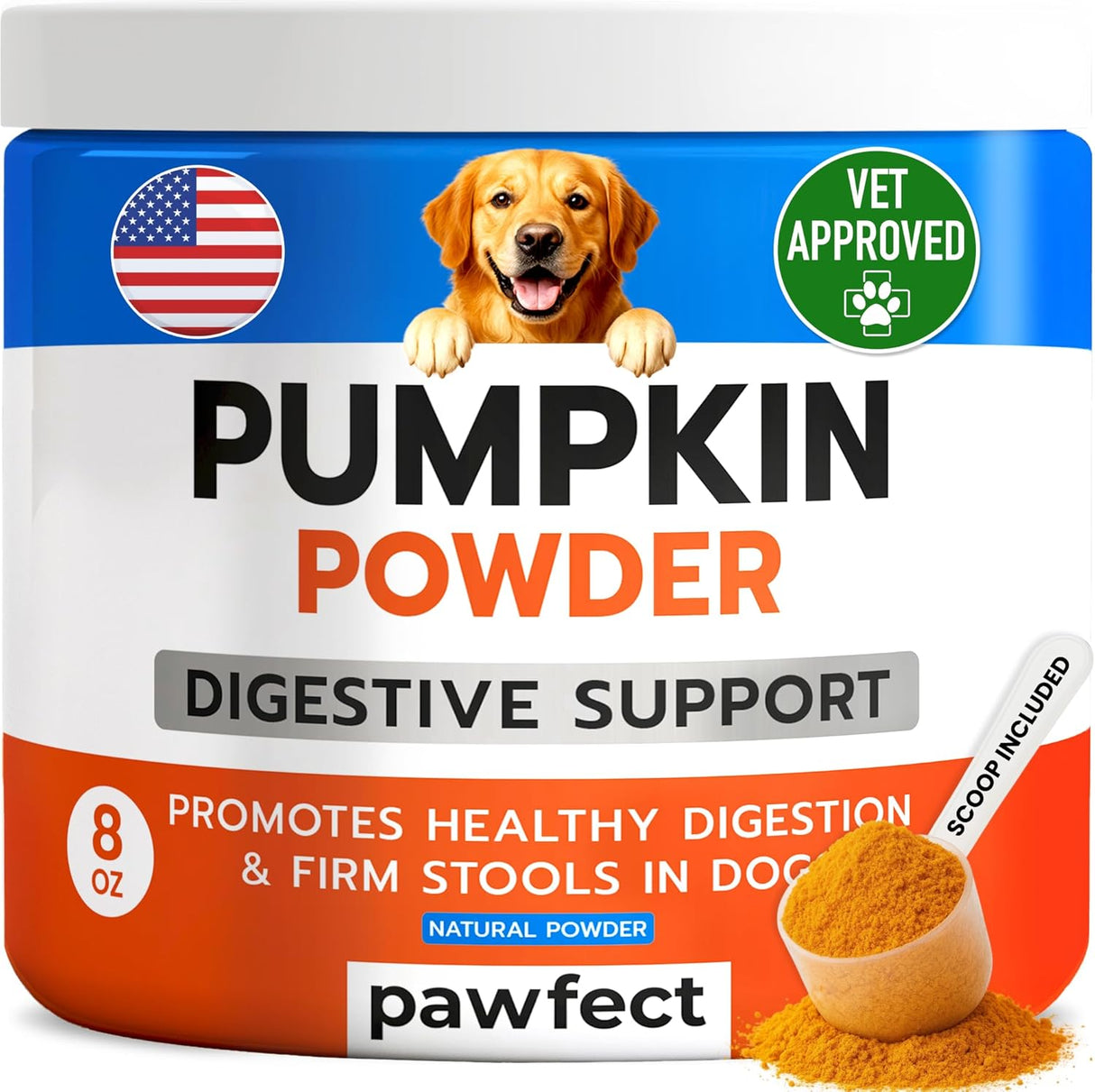 PAWFECTCHEW Pumpkin Powder for Dogs 8 Oz.