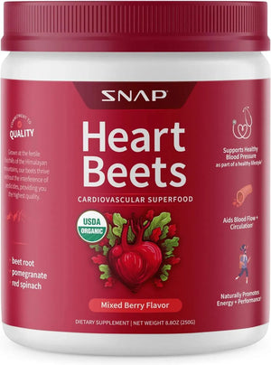 SNAP - Snap Supplements Heart Beets Powder 250Gr. - The Red Vitamin MX - Suplementos Alimenticios - {{ shop.shopifyCountryName }}