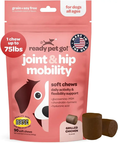 READY PET GO - Ready Pet Go! Hip and Joint Chews for Dogs 90 Masticables - The Red Vitamin MX - Cuidado De Cadera Y Articulaciones Para Perros - {{ shop.shopifyCountryName }}