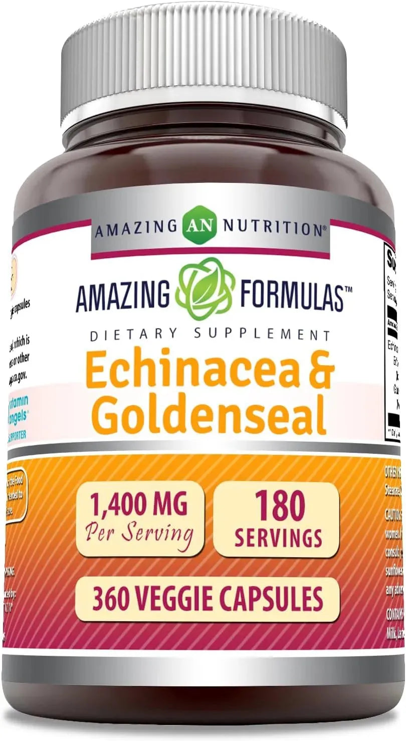 AMAZING FORMULAS - Amazing Formulas Echinacea & Goldenseal 1400Mg. 360 Capsulas - The Red Vitamin MX - Suplementos Alimenticios - {{ shop.shopifyCountryName }}