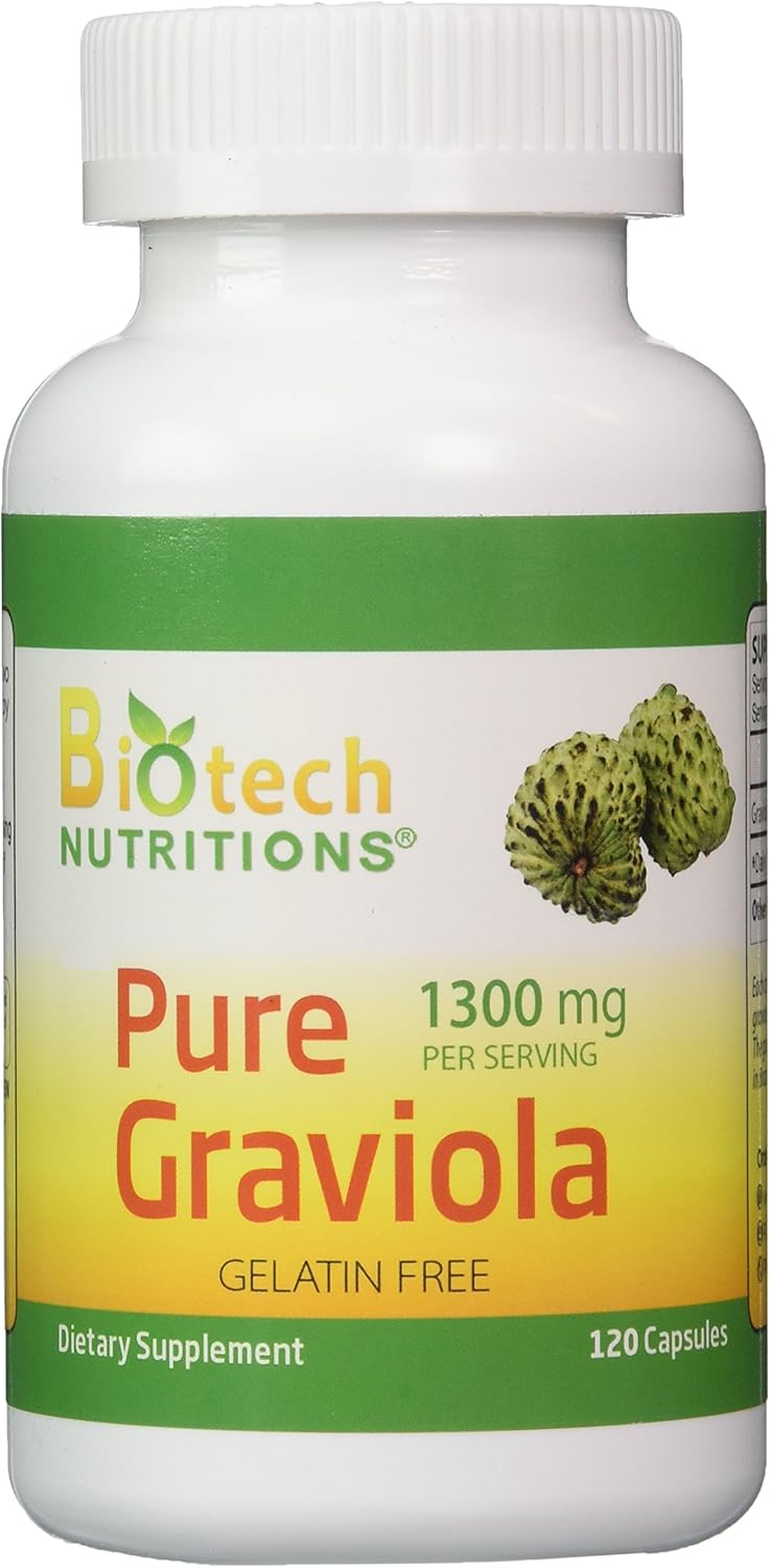 Biotech Nutritions Pure Graviola 1300Mg. 120 Capsulas