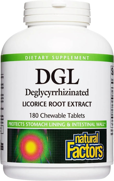 NATURAL FACTORS - Natural Factors Chewable DG 400Mg. Licorice Extract 180 Tabletas Masticables - The Red Vitamin MX - Suplementos Alimenticios - {{ shop.shopifyCountryName }}