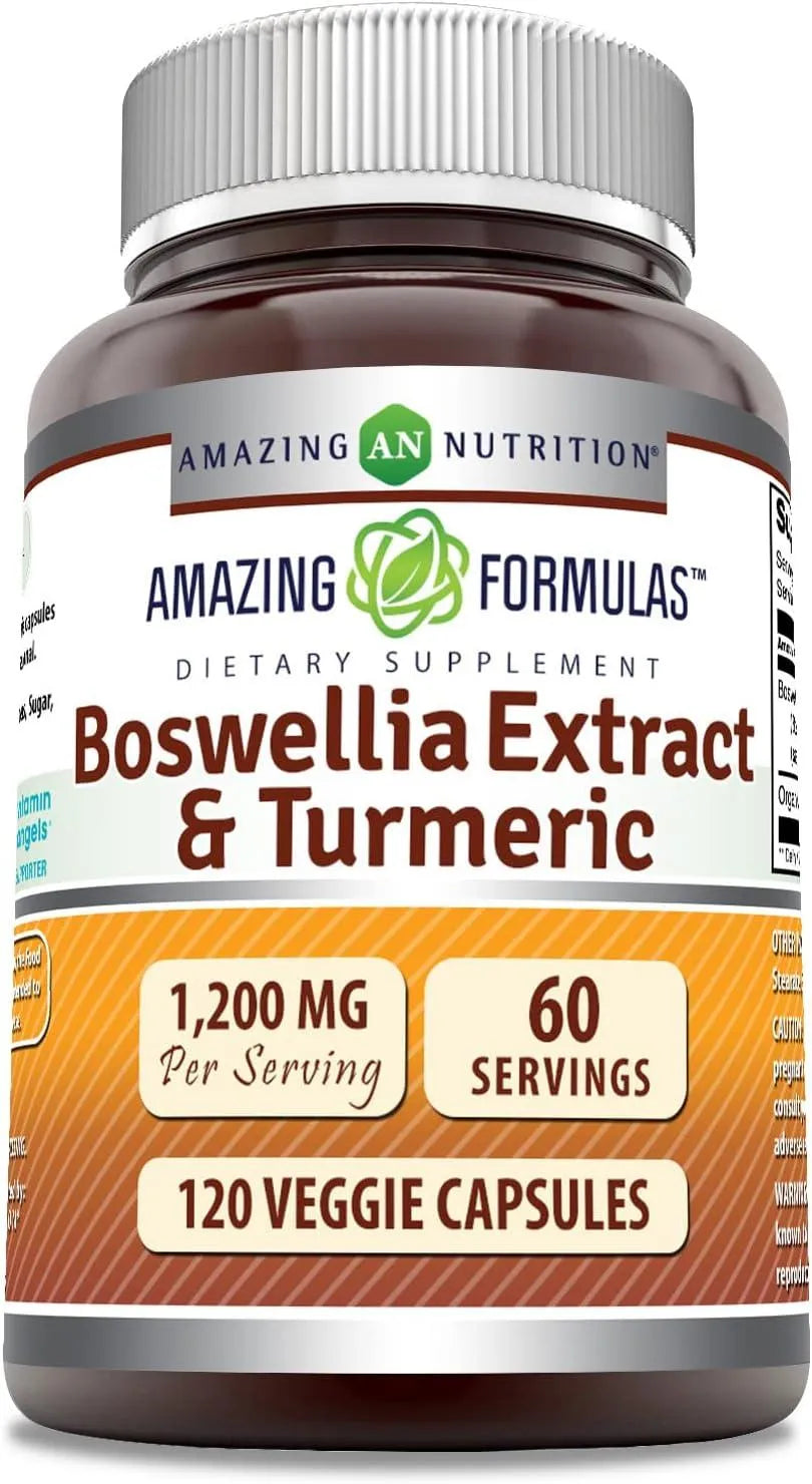 AMAZING FORMULAS - Amazing Formulas Boswellia Extract & Turmeric 1200Mg. 120 Capsulas - The Red Vitamin MX - Suplementos Alimenticios - {{ shop.shopifyCountryName }}