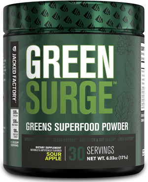 JACKED FACTORY - Jacked Factory Green Surge Green Superfood Powder 30 Servicios Sour Apple 171Gr. - The Red Vitamin MX - Suplementos Alimenticios - {{ shop.shopifyCountryName }}