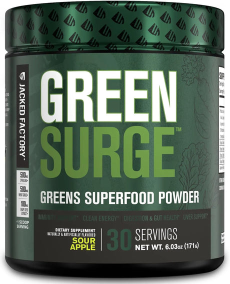 JACKED FACTORY - Jacked Factory Green Surge Green Superfood Powder 30 Servicios Sour Apple 171Gr. - The Red Vitamin MX - Suplementos Alimenticios - {{ shop.shopifyCountryName }}
