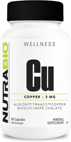 NutraBio Copper Chelate 3Mg. 90 Capsulas