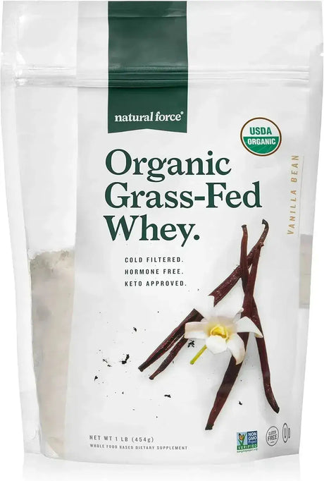 NATURAL FORCE - Natural Force Grass Fed Organic Whey Protein Powder Vanilla 454Gr. - The Red Vitamin MX - Suplementos Alimenticios - {{ shop.shopifyCountryName }}