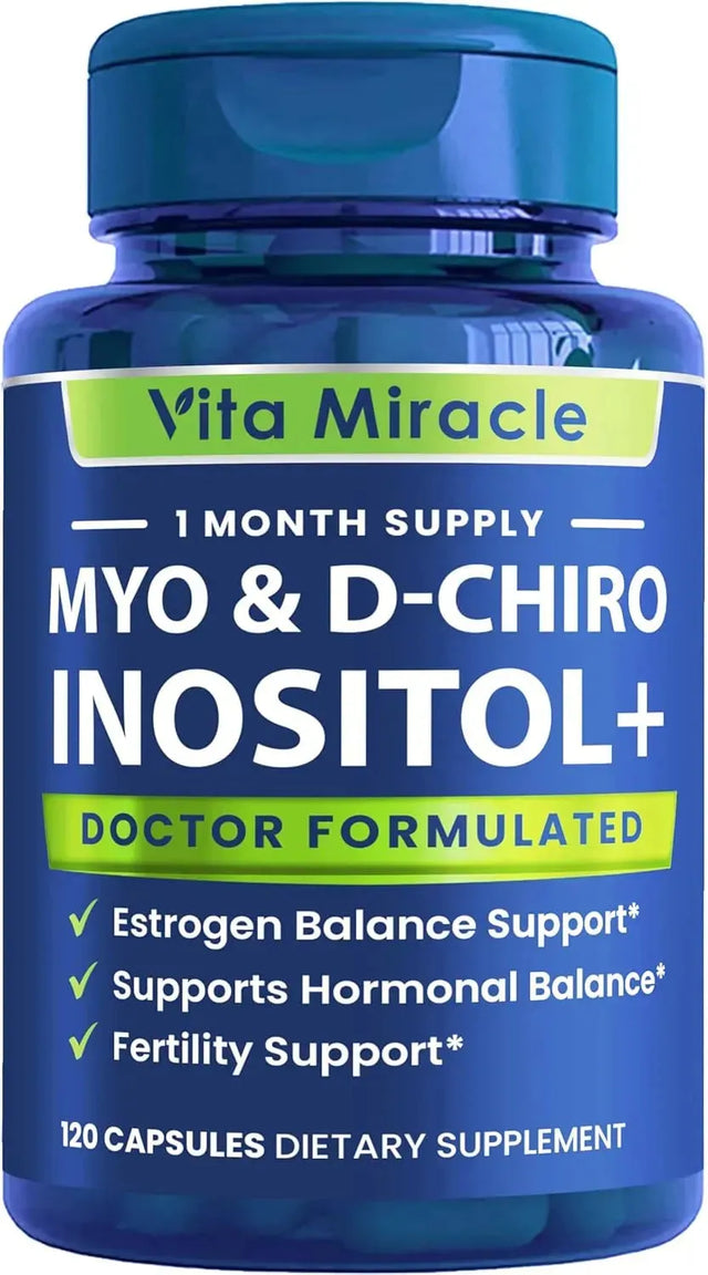 VITA MIRACLE - Vita Miracle Myo-Inositol & D-Chiro Inositol 120 Capsulas - The Red Vitamin MX - Suplementos Alimenticios - {{ shop.shopifyCountryName }}