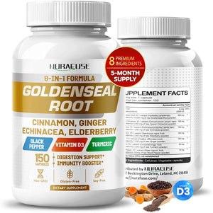 NURAFUSE - NURAFUSE Goldenseal Root 8-in-1 Formula 150 Capsulas - The Red Vitamin MX - Suplementos Alimenticios - {{ shop.shopifyCountryName }}