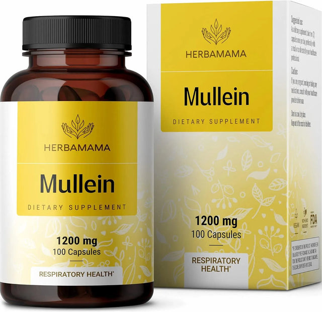 HERBAMAMA - HERBAMAMA Mullein Leaf Respiratory Health 100 Capsulas - The Red Vitamin MX - Suplementos Alimenticios - {{ shop.shopifyCountryName }}