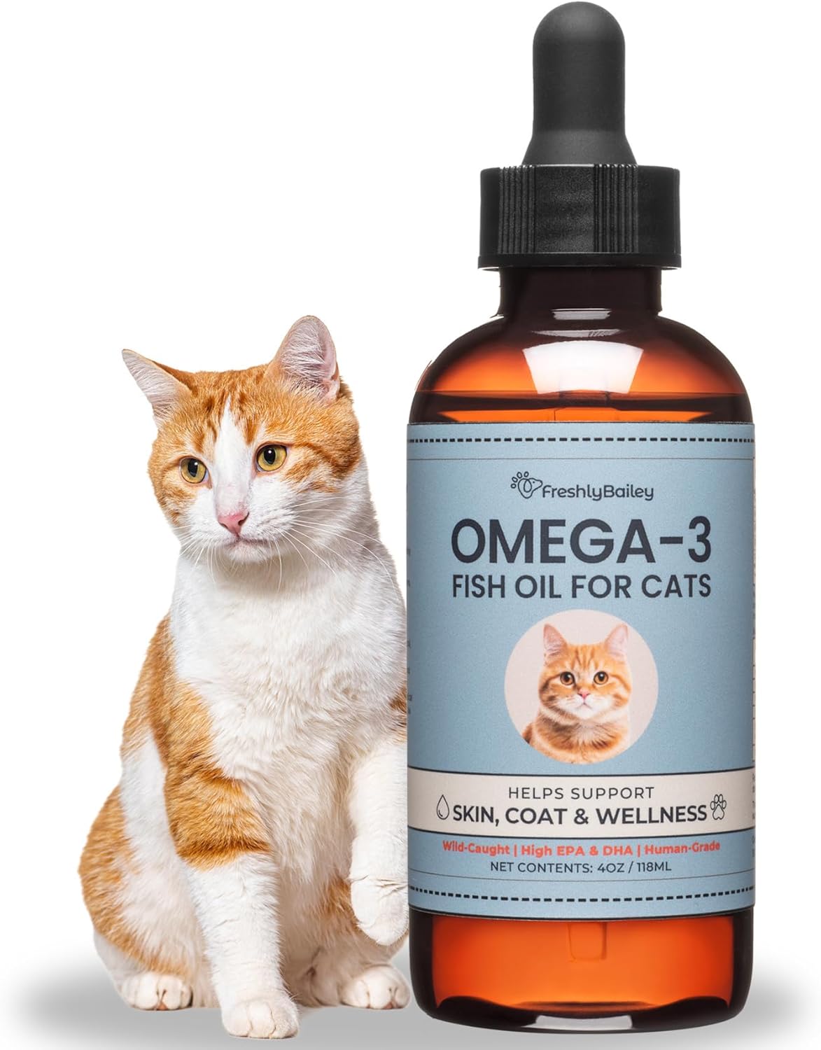 Freshly Bailey Omega 3 Fish Oil for Cats 118Ml.