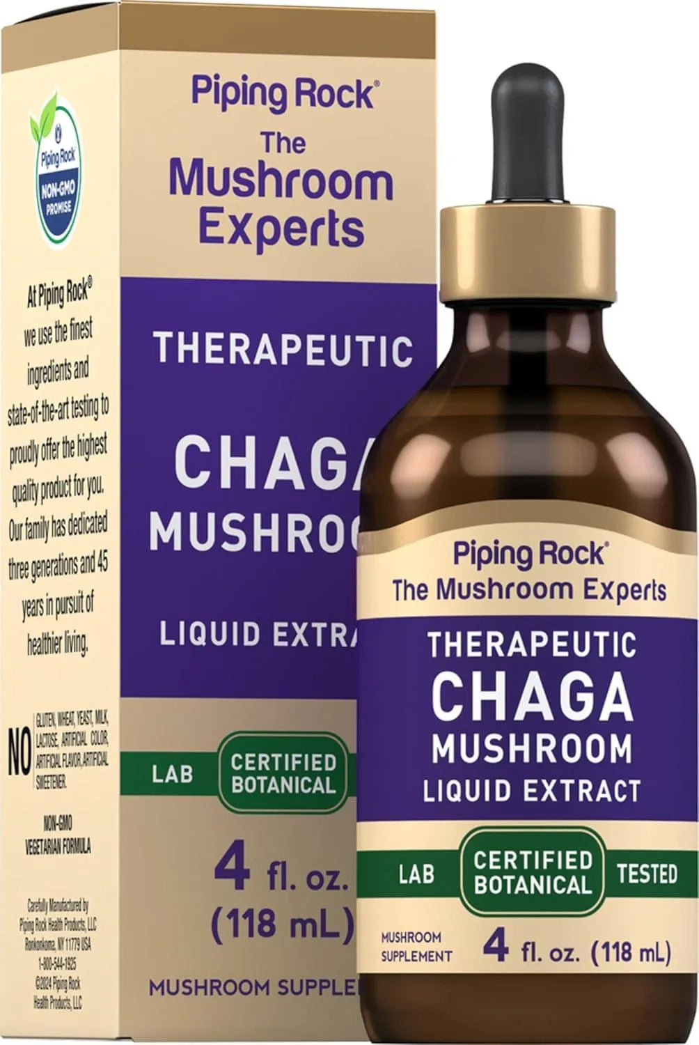 PIPING ROCK - Piping Rock Chaga Mushroom Liquid Extract 4 Fl.Oz. - The Red Vitamin MX - Suplementos Alimenticios - {{ shop.shopifyCountryName }}