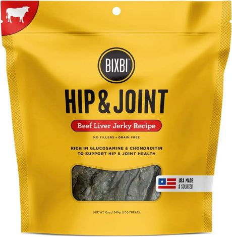 BIXBI - BIXBI Hip & Joint Support Beef Liver Jerky Dog Treats 340Gr. - The Red Vitamin MX - Cuidado De Cadera Y Articulaciones Para Perros - {{ shop.shopifyCountryName }}
