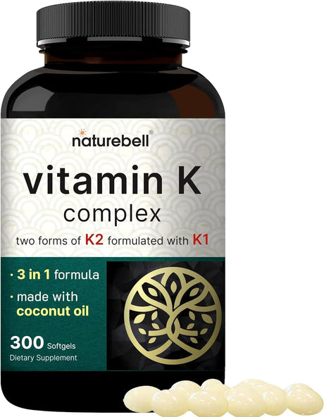 NATUREBELL - NatureBell Vitamin K Complex 300 Capsulas Blandas - The Red Vitamin MX - Suplementos Alimenticios - {{ shop.shopifyCountryName }}