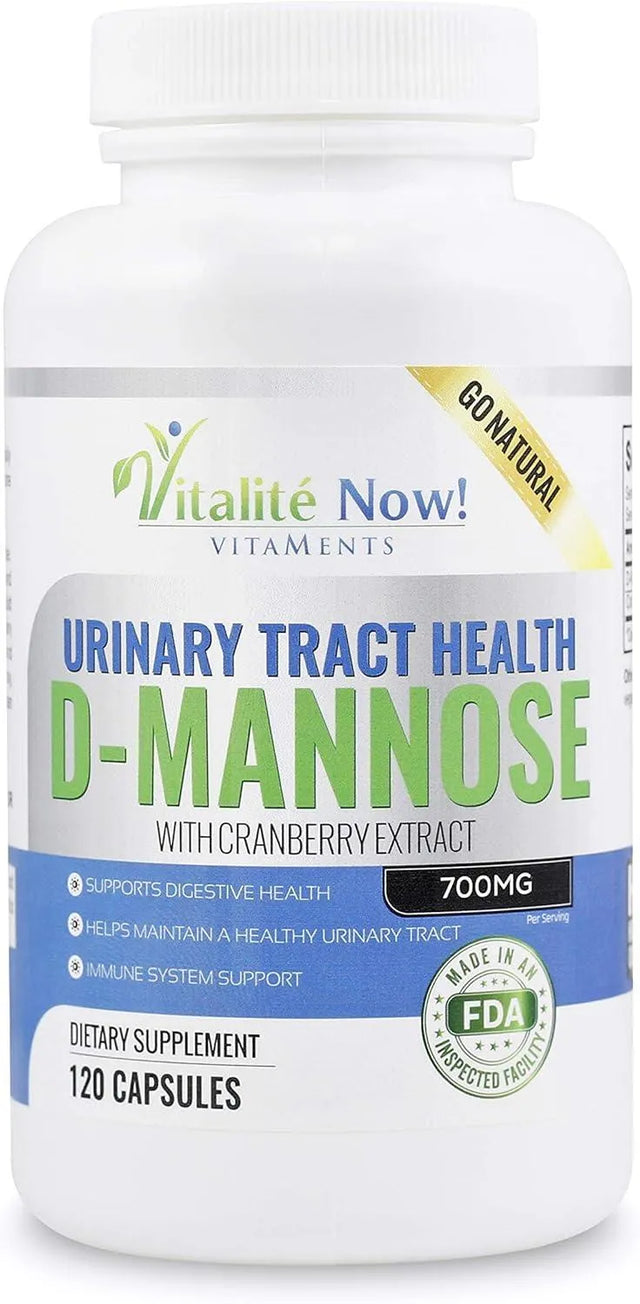 VITALITE NOW - Vitalité Now! High Strength Pure D-Mannose with Cranberry Extract 120 Capsulas - The Red Vitamin MX - Suplementos Alimenticios - {{ shop.shopifyCountryName }}