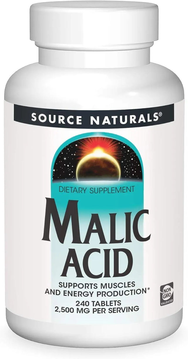 SOURCE NATURALS - Source Naturals Malic Acid 2,500Mg. 240 Tabletas - The Red Vitamin MX - Suplementos Alimenticios - {{ shop.shopifyCountryName }}