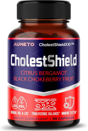 AUMETO - Aumeto CholestShield with Citrus Bergamot Black Chokeberry Fruit 90 Capsulas - The Red Vitamin MX - Suplementos Alimenticios - {{ shop.shopifyCountryName }}