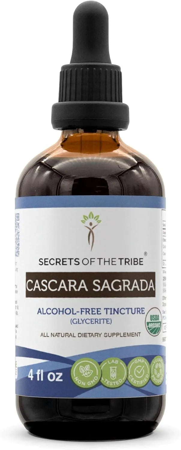 SECRETS OF THE TRIBE - Secrets of the Tribe Cascara Sagrada Tincture Alcohol-Free Liquid Extract 4 Fl.Oz. - The Red Vitamin MX - Suplementos Alimenticios - {{ shop.shopifyCountryName }}