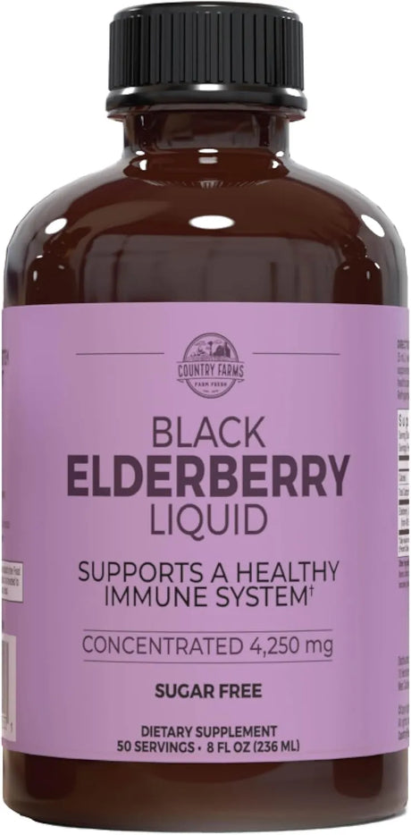 COUNTRY FARMS - Country Farms Elderberry Liquid 236Ml. - The Red Vitamin MX - Suplementos Alimenticios - {{ shop.shopifyCountryName }}