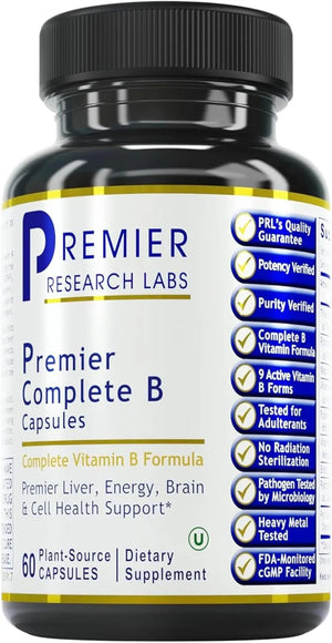 PREMIER RESEARCH LABS - Premier Research Labs Complete B 60 Capsulas - The Red Vitamin MX - Suplementos Alimenticios - {{ shop.shopifyCountryName }}