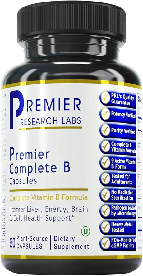 PREMIER RESEARCH LABS - Premier Research Labs Complete B 60 Capsulas - The Red Vitamin MX - Suplementos Alimenticios - {{ shop.shopifyCountryName }}