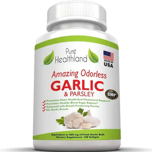 PURE HEALTHLAND - Pure Healthland Amazing ODORLESS Garlic and Parsley 100 Capsulas Blandas - The Red Vitamin MX - Suplementos Alimenticios - {{ shop.shopifyCountryName }}