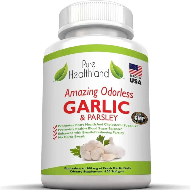 PURE HEALTHLAND - Pure Healthland Amazing ODORLESS Garlic and Parsley 100 Capsulas Blandas - The Red Vitamin MX - Suplementos Alimenticios - {{ shop.shopifyCountryName }}