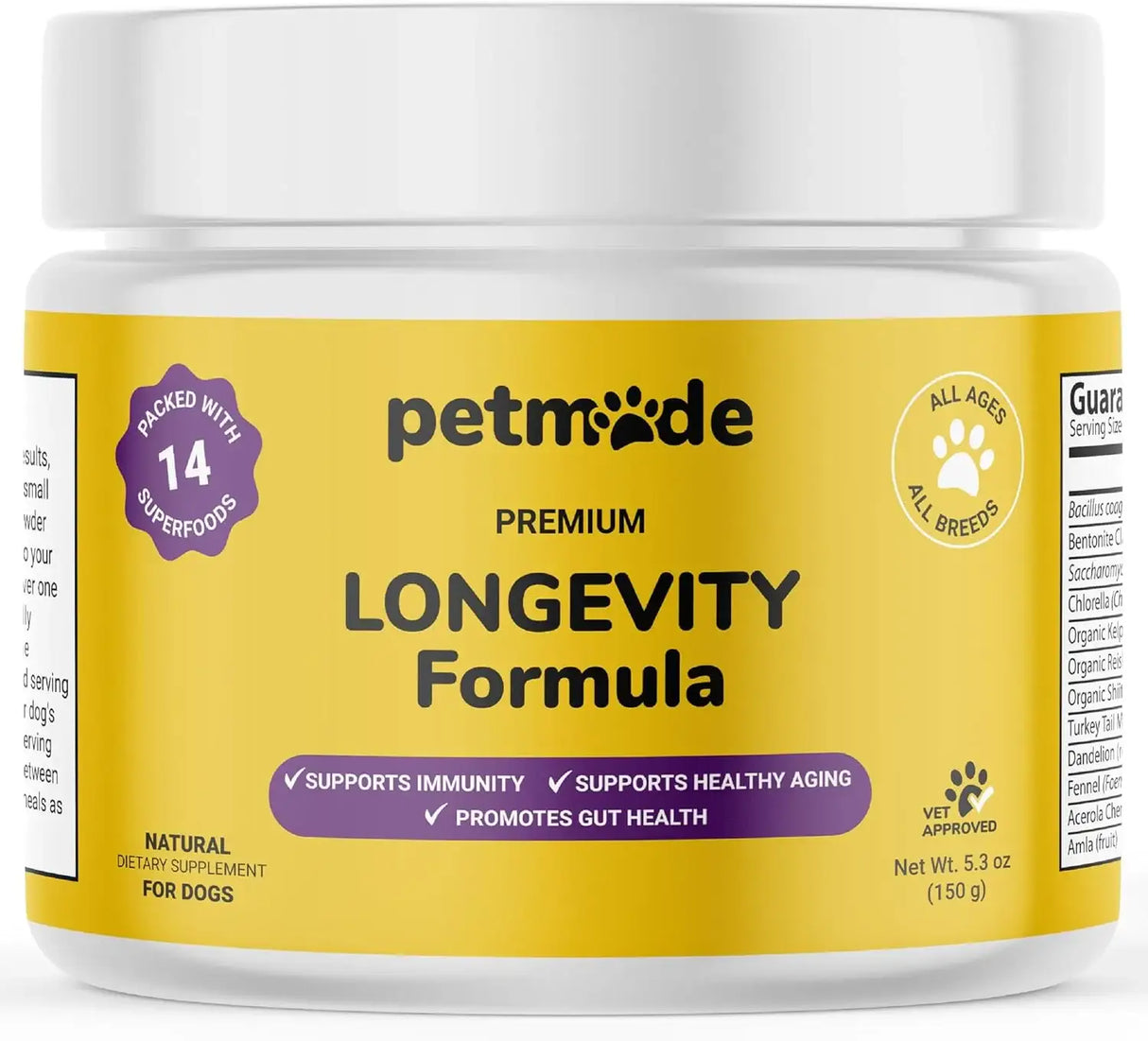 PETMADE - PETMADE Longevity Formula Turkey Tail Mushroom Antioxidant Dog 150Gr. - The Red Vitamin MX - Suplementos Herbales Para Perros - {{ shop.shopifyCountryName }}