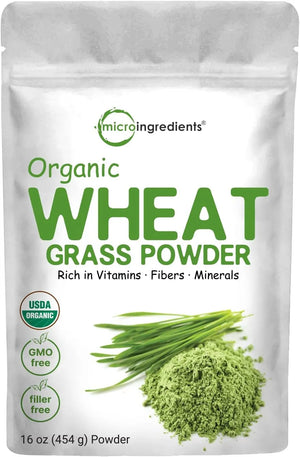 MICRO INGREDIENTS - Micro Ingredients Organic Wheat Grass Powder 454Gr. - The Red Vitamin MX - Suplementos Alimenticios - {{ shop.shopifyCountryName }}