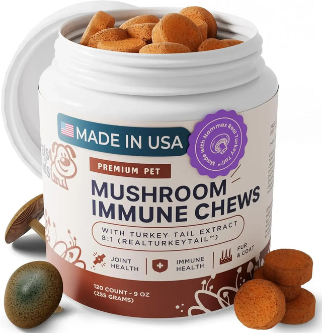 PETS ARE KIDS TOO - Pets Are Kids Too Turkey Tail Mushroom for Dogs 120 Masticables - The Red Vitamin MX - Suplementos Herbales Para Perros - {{ shop.shopifyCountryName }}