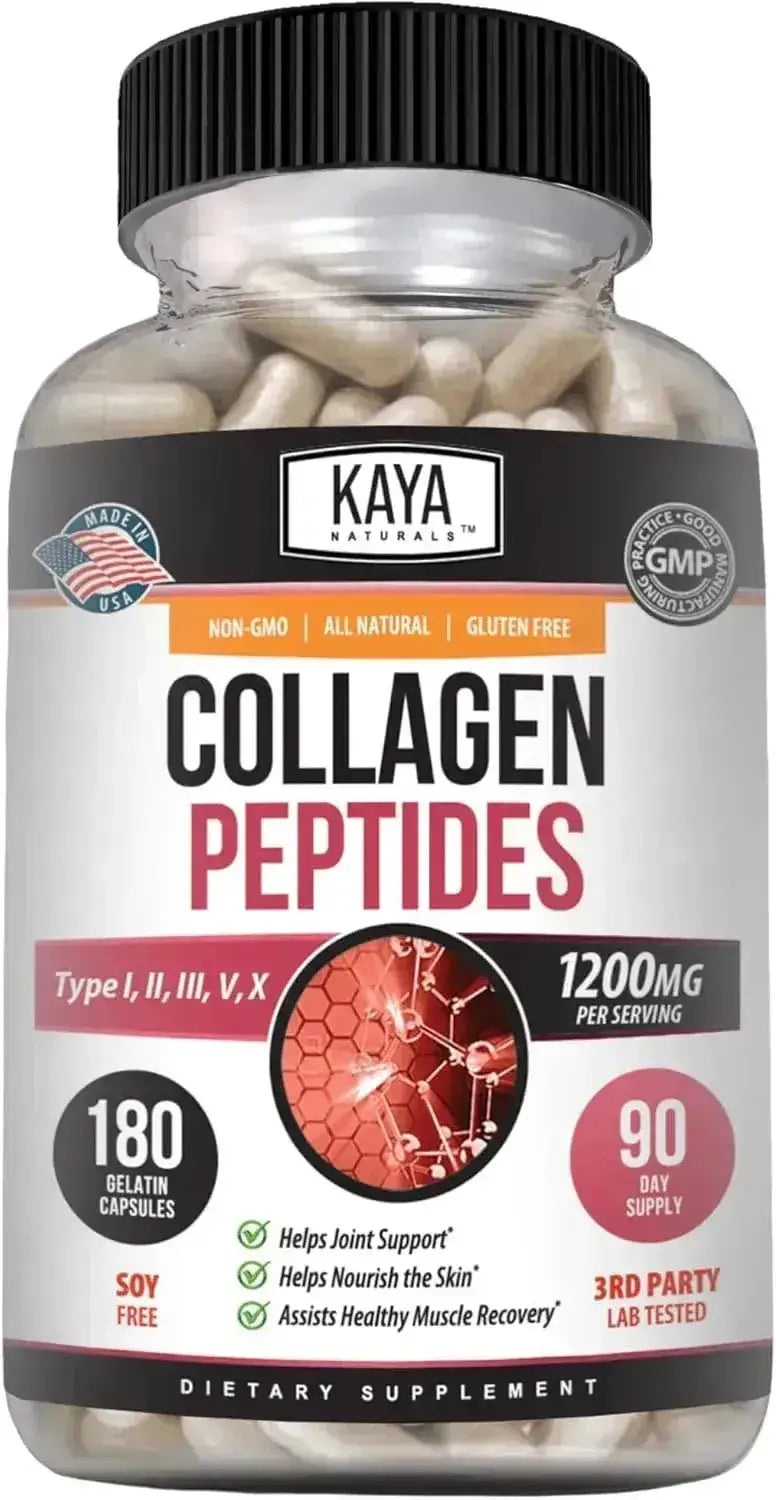 KAYA NATURALS - Kaya Naturals Multi Collagen Peptides Complex 180 Capsulas - The Red Vitamin MX - Suplementos Alimenticios - {{ shop.shopifyCountryName }}