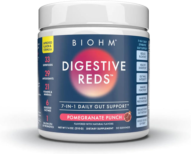 BIOHM - BIOHM Digestive Reds Powder 30 Servicios Pomegrante Punch 210Gr. - The Red Vitamin MX - Suplementos Alimenticios - {{ shop.shopifyCountryName }}