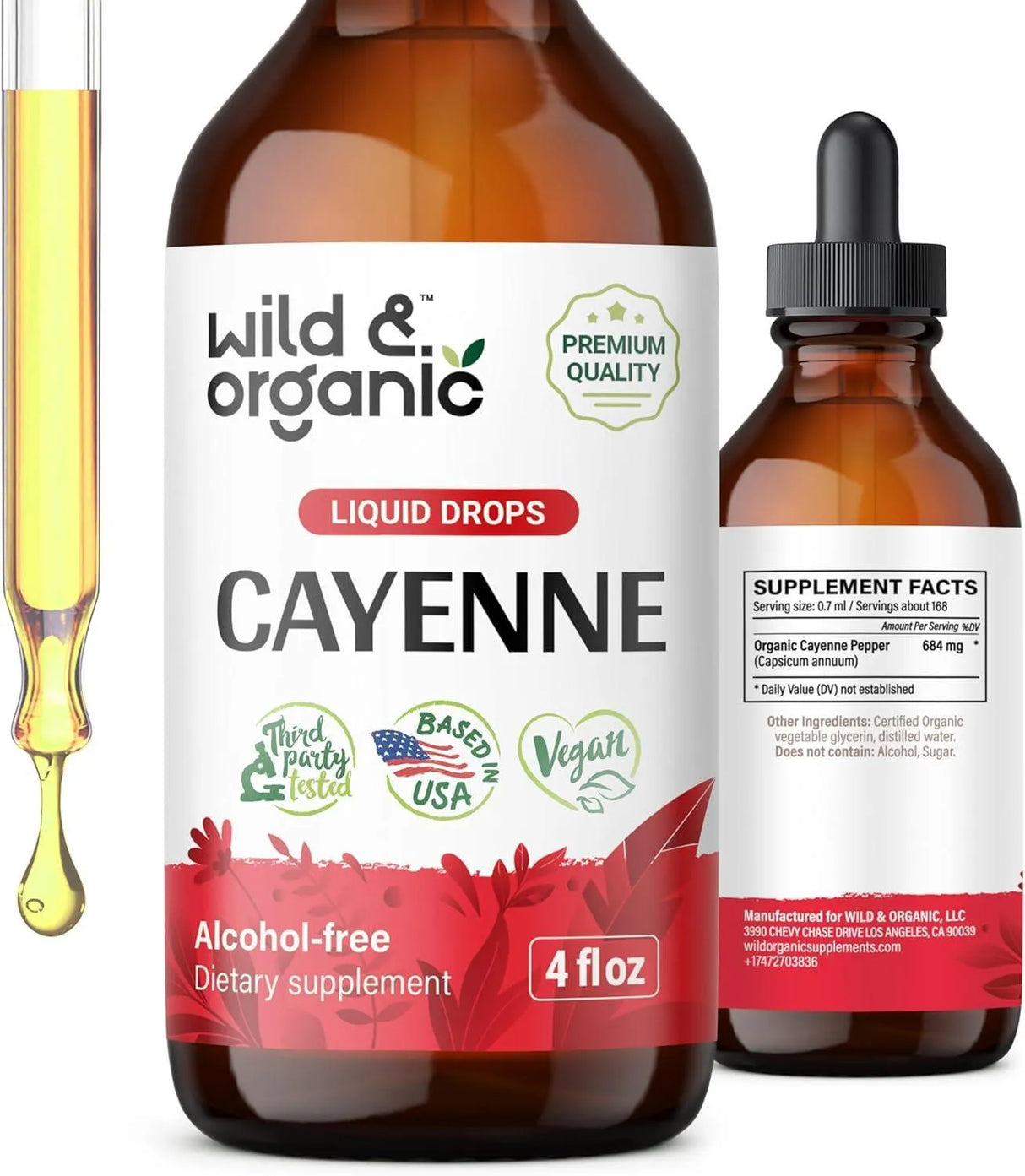 WILD & ORGANIC - Wild & Organic Cayenne Pepper 4 Fl.Oz. - The Red Vitamin MX - Suplementos Alimenticios - {{ shop.shopifyCountryName }}