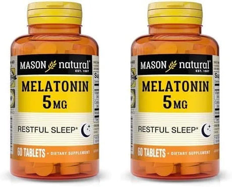 MASON NATURAL - MASON NATURAL Melatonin 5Mg. 60 Tabletas 2 Pack - The Red Vitamin MX - Suplementos Alimenticios - {{ shop.shopifyCountryName }}