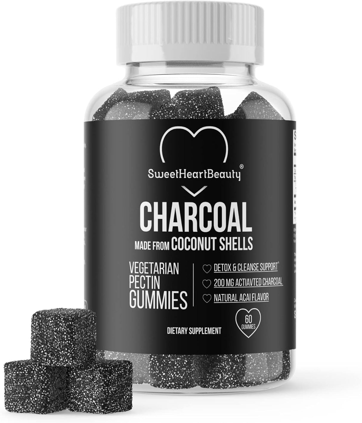 SweetHeartBeauty Activated Charcoal Gummies 60 Gomitas