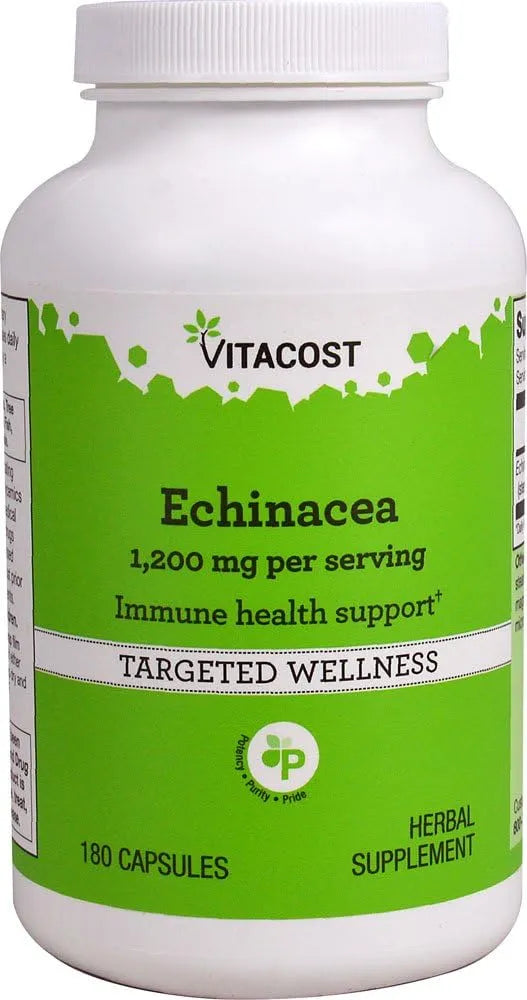 VITACOST - Vitacost Echinacea 1200Mg. 180 Capsulas - The Red Vitamin MX - Suplementos Alimenticios - {{ shop.shopifyCountryName }}