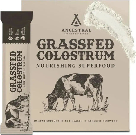ANCESTRAL SUPPLEMENTS - Ancestral Supplements Grass Fed Beef Bovine Colostrum Powder Unflavored 30 Paquetes - The Red Vitamin MX - Suplementos Alimenticios - {{ shop.shopifyCountryName }}