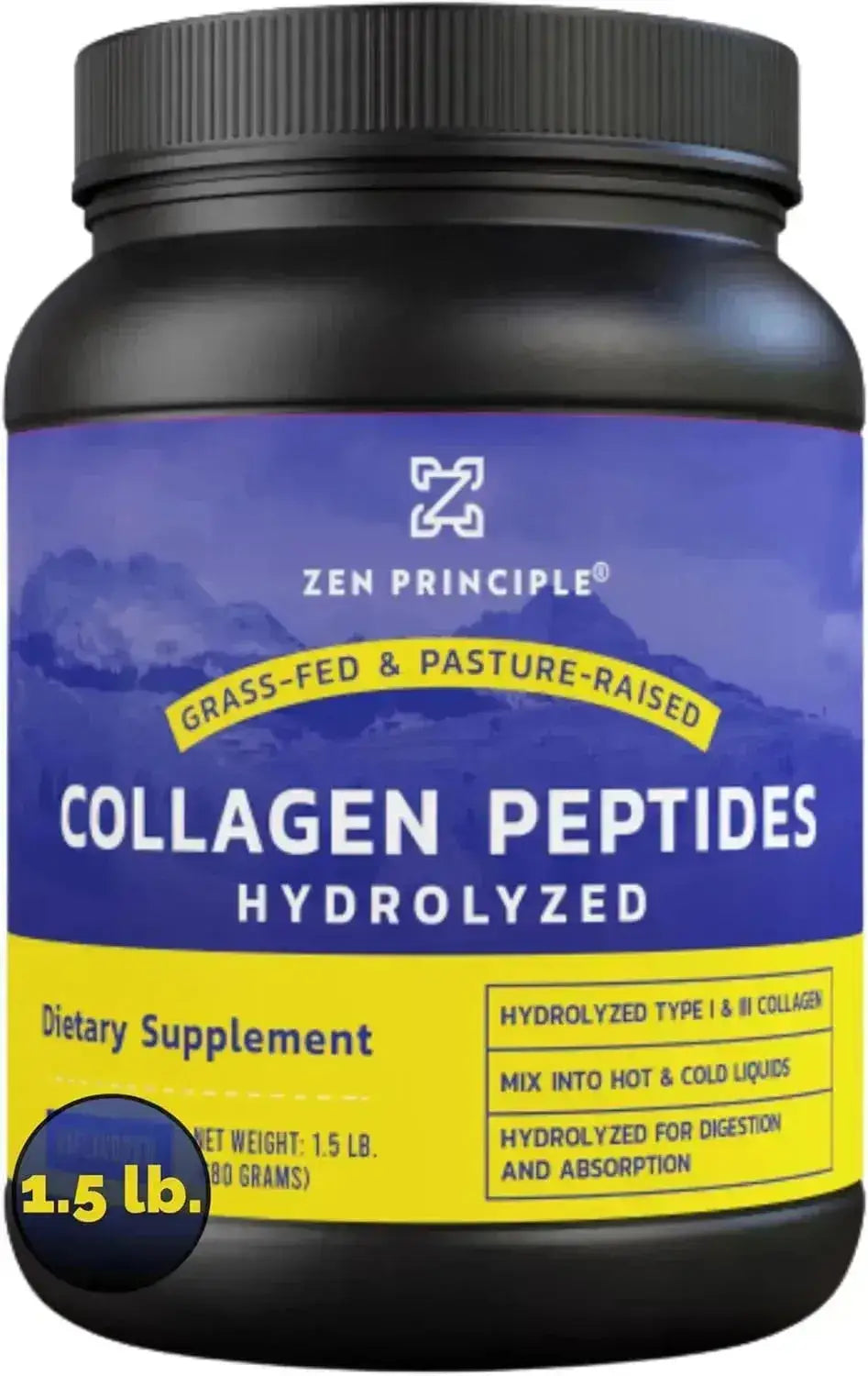 ZEN PRINCIPLE - Zen Principle Grass-Fed Collagen Peptides 1.5 Lb. - The Red Vitamin MX - Suplementos Alimenticios - {{ shop.shopifyCountryName }}