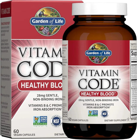 GARDEN OF LIFE - Garden of Life Vitamin Code Healthy Blood 60 Capsulas - The Red Vitamin MX - Suplementos Alimenticios - {{ shop.shopifyCountryName }}