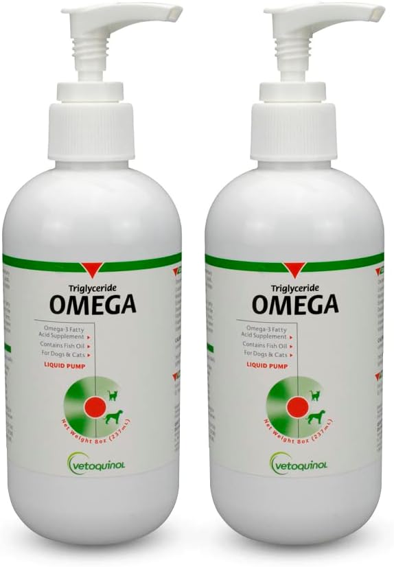 VETOQUINOL - Vetoquinol Triglyceride Liquid Omega 3 for Dogs and Cats 8 Fl.Oz. 2 Pack - The Red Vitamin MX - Aceite De Pescado Para Perros - {{ shop.shopifyCountryName }}