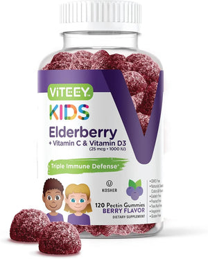 VITEEY - Viteey Sambucus Elderberry Gummies for Kids 120 Gomitas - The Red Vitamin MX - Suplementos Alimenticios - {{ shop.shopifyCountryName }}